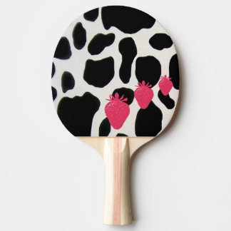 Pala De Ping Pong Fresas en la impresión en vaca