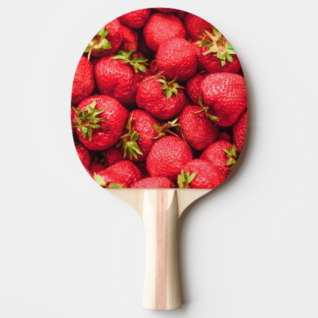 Pala De Ping Pong Fresas Rojo Delicioso Fresa (Anverso)