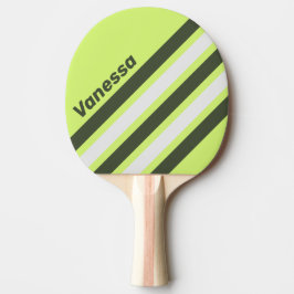 Pala De Ping Pong Frisado Retro con Degradado y Franjas en Ángulo co