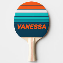 Pala De Ping Pong Frisas de horizonte de eco de botella azul con nom