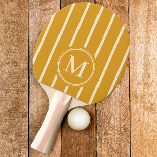 Pala De Ping Pong Frisas de monograma Color Mantequilla Quemada
