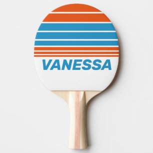 Pala De Ping Pong Frisas Horizontales Nostálgicas de Verano con Nomb