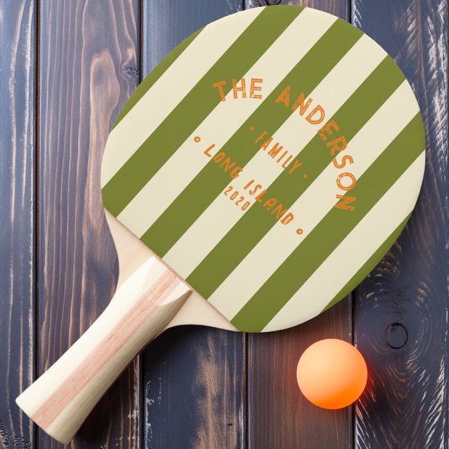 Pala De Ping Pong Frisia Verde Costera con Franjas y Apellido (Subido por el creador)
