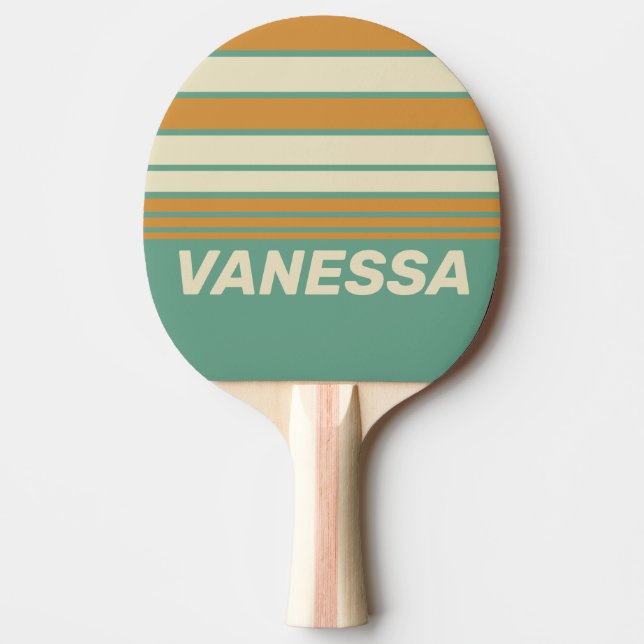 Pala De Ping Pong Friso Retro Moss Horizon con Nombre (Anverso)