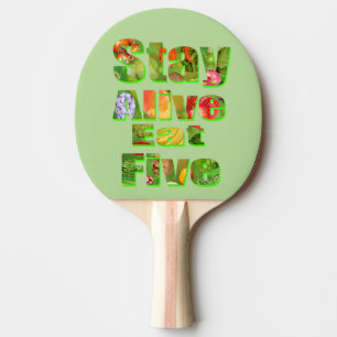 Pala De Ping Pong Fruta Y Vena Permanecen Vivos Comen El Logo De Cin