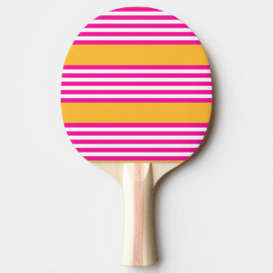 Pala De Ping Pong Fuchsia y amarillo cinco rayas