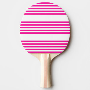 Pala De Ping Pong Fuchsia y cinco rayas blancas