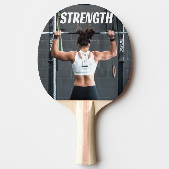 Pala De Ping Pong Fuerza Fitness Mujeres Músculo Peor Motivación (Anverso)