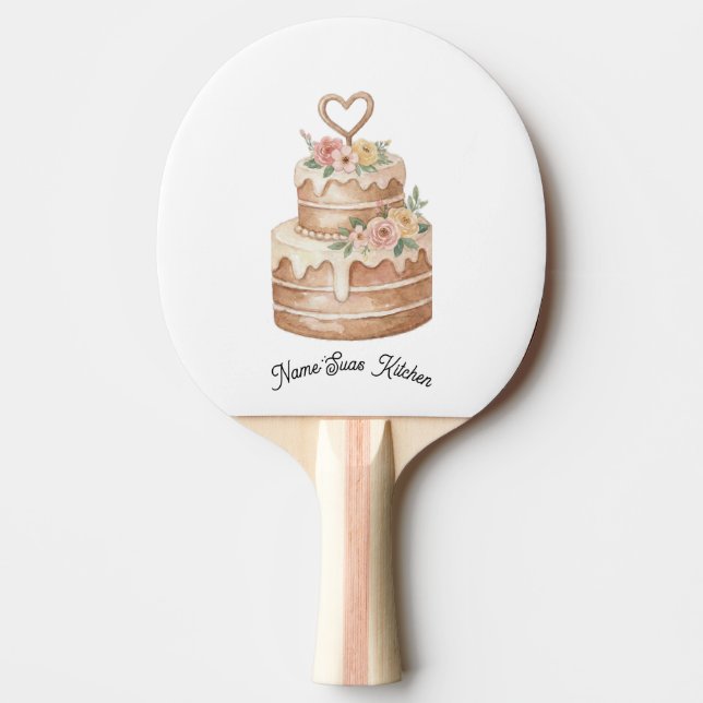 Pala De Ping Pong fun Cake PingPong Paddle - Personalized Baker Gift (Anverso)