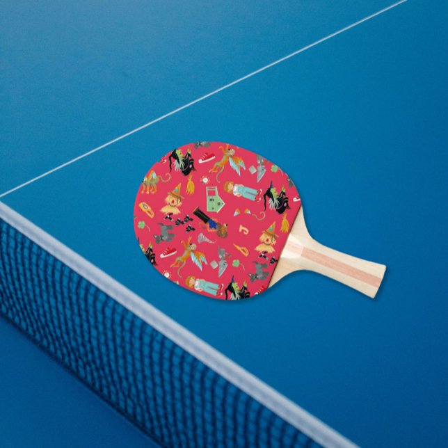 Pala De Ping Pong Fun Wizard of Oz on red children's design (Funny children's characters ping pong paddle)