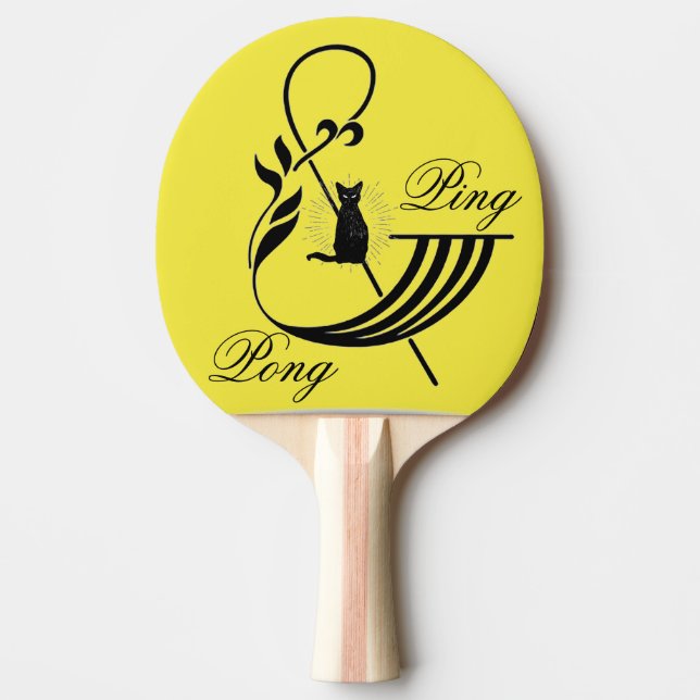 Pala De Ping Pong Fun Yellow Ping y Pong Paddle (Anverso)