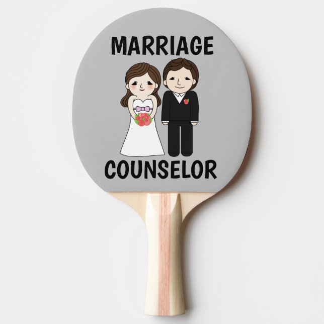 PALA DE PING PONG FUNNY BODA GIFT WIFE FUNNY PING PONG PADDLE (Anverso)