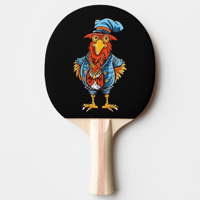Pala De Ping Pong Funny Bossy Personalizado Rooster (Anverso)