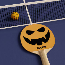 Pala De Ping Pong Funny Halloween Calabaza Cara de Ping Pong Paddle