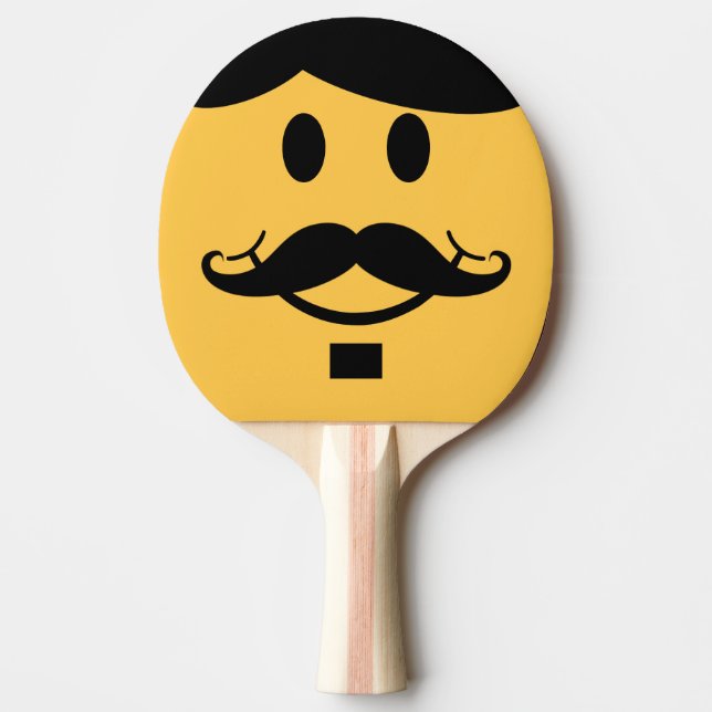 Pala De Ping Pong Funny Mustache Ping Pong Bat (Anverso)