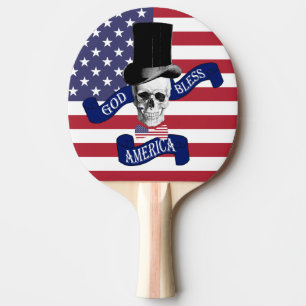 Pala De Ping Pong Funny Patriótico Americano