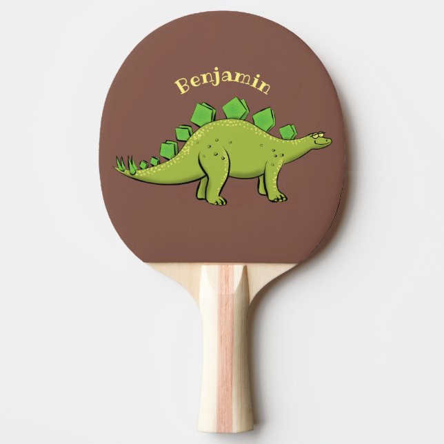 Pala De Ping Pong Funny stegosaurus dinosaur personalizado (Anverso)