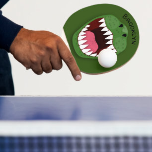 Pala De Ping Pong Funny T Rex dinosaurio boca personalizado ilustrac