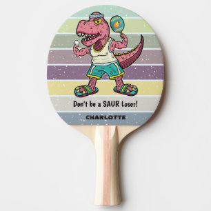 Pala De Ping Pong Funny Tyrannosaurus Rex Personalizado retro T-Rex