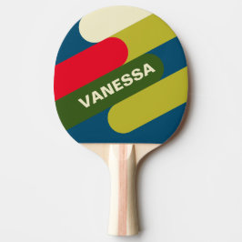 Pala De Ping Pong Fusión de Rugby Retro con Nombre