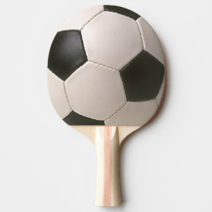 Pala De Ping Pong fútbol blanco negro de 3D Soccerball