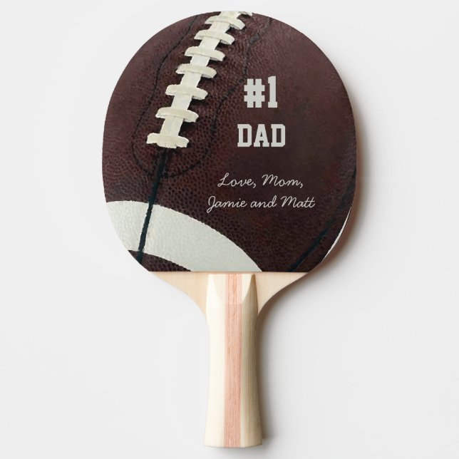 Pala De Ping Pong Fútbol personalizado #1 papá (Anverso)