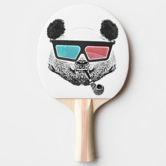Pala De Ping Pong Gafas 3D de panda de época