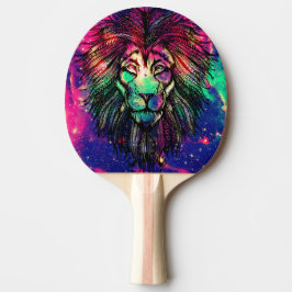 Pala De Ping Pong Galaxia Hipster del León Arcoiris