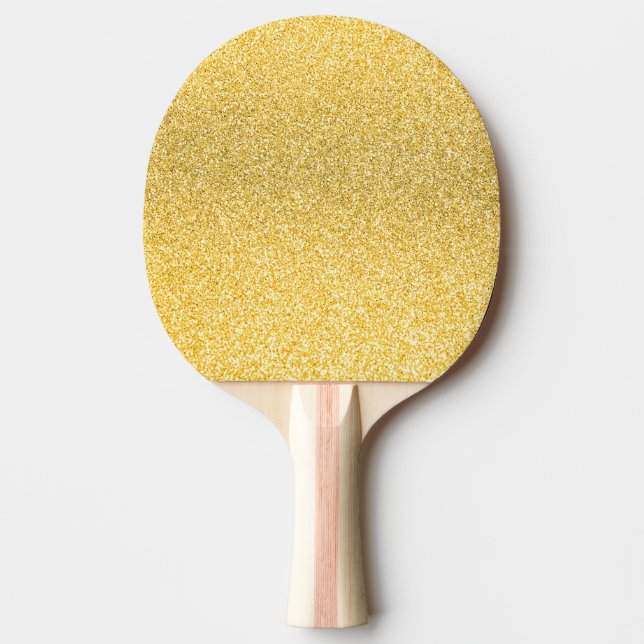 Pala De Ping Pong Gales de pong de cerveza purpurina dorado (Anverso)