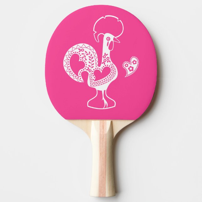 Pala De Ping Pong Gallo de suerte de Portugal (Anverso)