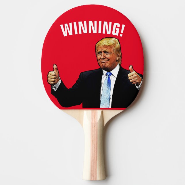 PALA DE PING PONG ¡GANANDO! DONALD TRUMP PING PONG PADDLE (Anverso)