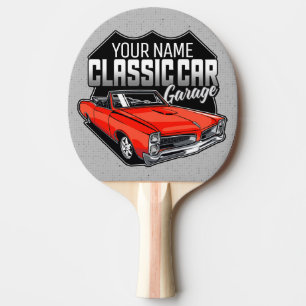 Pala De Ping Pong Garaje de coche clásico convertible personalizado
