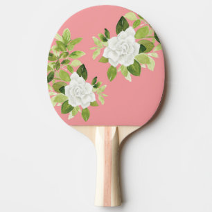 Pala De Ping Pong Gardenia cabo jazmín flor floral acuarela