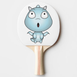 Pala De Ping Pong Gargola de dibujos animados sorprendida haciendo m