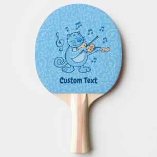 Pala De Ping Pong Gato azul con remo de violín Ping-Pong