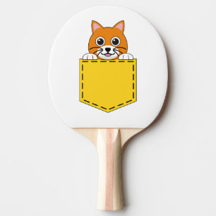 Pala De Ping Pong Gato de Mascota de bolsillo