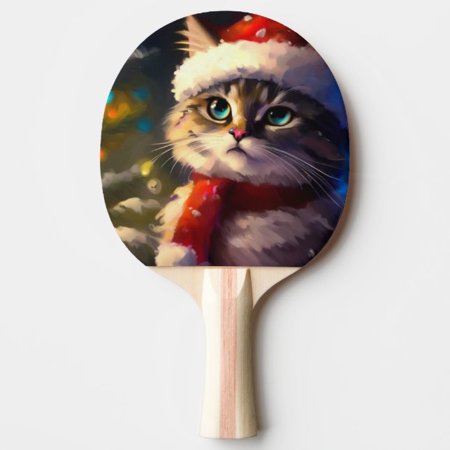 Pala De Ping Pong Gato de navidades (5) (Anverso)