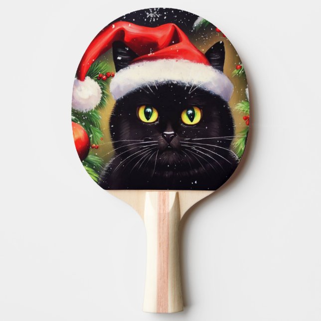 Pala De Ping Pong Gato de navidades (6) (Anverso)