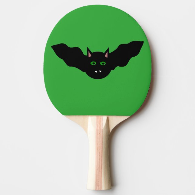 Pala De Ping Pong Gato de vampiro frente a la barba Halloween Ping P (Anverso)