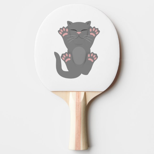Pala De Ping Pong Gato durmiendo (Anverso)