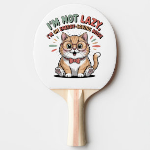 Pala De Ping Pong Gato en Modo de Ahorro de Energía