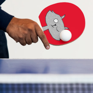 Pala De Ping Pong Gato gris sórdido
