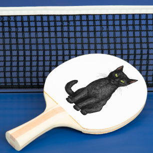 Pala De Ping Pong Gato negro