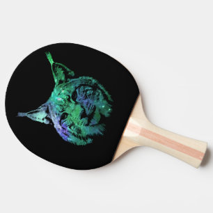 Pala De Ping Pong Gato salvaje de fascinación del efecto 3D el   de