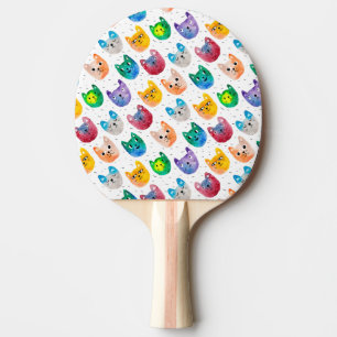 Pala De Ping Pong Gatos acuarela y amigos