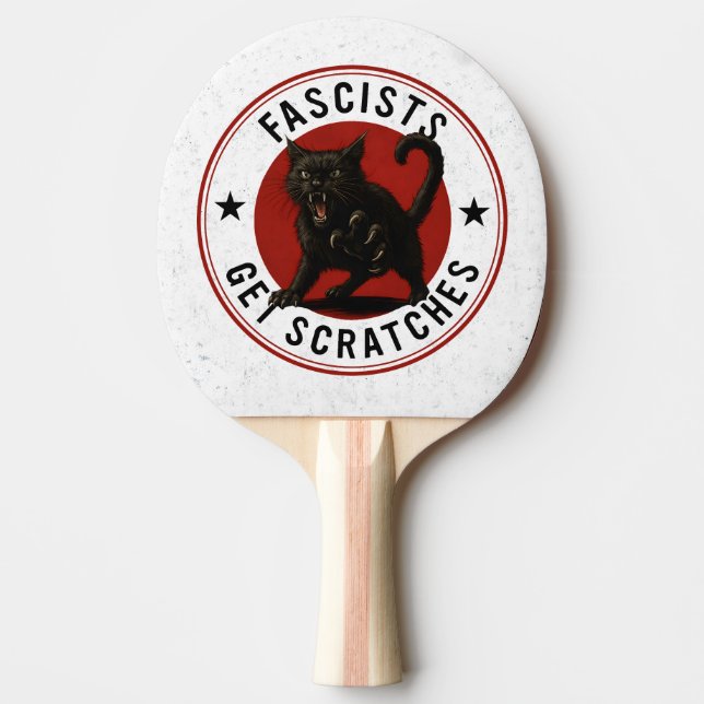 Pala De Ping Pong Gatos Contra Fascistas (Anverso)