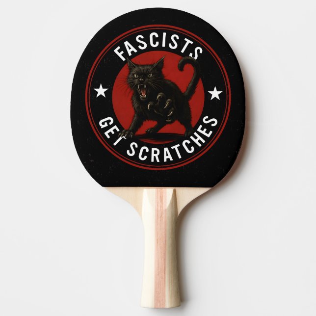 Pala De Ping Pong Gatos Contra Fascistas (Anverso)