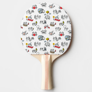 Pala De Ping Pong Gatos divertidos, leche y magia.
