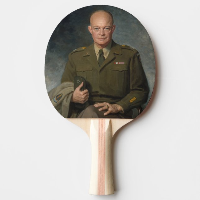 Pala De Ping Pong General Dwight Eisenhower Retrato pintado de 5 est (Anverso)