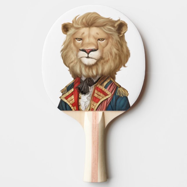 Pala De Ping Pong genial divertido leo face lion animal apparsi (Anverso)